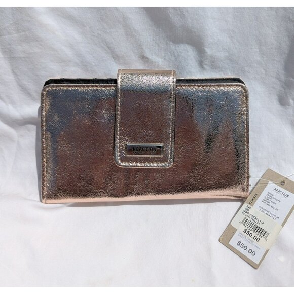 NEW Kenneth Cole Reaction Whitney Wallet Bifold Clutch Penny Rose New With Tags - Picture 1 of 9